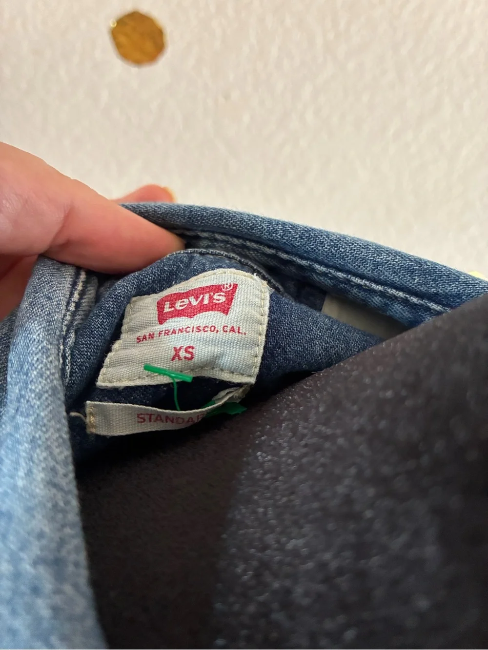 Levi's Men's Medium Blue Denim Western Button-Down Shirt